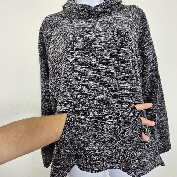 L.L. Bean Cozy Cowl Neck Sweater Gray Marled Knit Size S - Picture 3 of 9